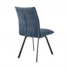 Rylee Dining Room Accent Chair in Blue Fabric and Black Finish - Set of 2 08