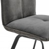 Rylee Dining Room Accent Chair in Charcoal Fabric and Black Finish - Set of 2 07