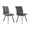 Rylee Dining Room Accent Chair in Charcoal Fabric and Black Finish - Set of 2 02