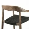 Armen Living Santo Indoor Outdoor Stackable Dining Chair In Eucalyptus Wood With Charcoal Rope  6 - Armen Living Santo Indoor Outdoor Stackable Dining Chair In Eucalyptus Wood With Charcoal Rope  6