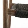 Armen Living Santo Indoor Outdoor Stackable Dining Chair In Eucalyptus Wood With Charcoal Rope  5