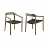 Armen Living Santo Indoor Outdoor Stackable Dining Chair In Eucalyptus Wood With Charcoal Rope  1 - Armen Living Santo Indoor Outdoor Stackable Dining Chair In Eucalyptus Wood With Charcoal Rope  1