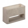 Armen Living Sunstone Indoor or Outdoor Planter in Concrete- White Side View