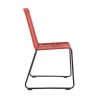 Shasta Outdoor Metal and Rope Stackable Dining Chair - Brick Red Rope 3