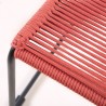 Shasta Outdoor Metal and Rope Stackable Dining Chair - Brick Red Rope 6