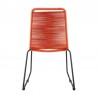 Shasta Outdoor Metal and Rope Stackable Dining Chair Tangerine Rope 5