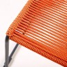 Shasta Outdoor Metal and Rope Stackable Dining Chair Tangerine Rope 6