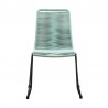 Shasta Outdoor Metal and Rope Stackable Dining Chair  In Wasabi Rope  - Set of 2 2