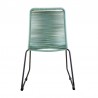 Shasta Outdoor Metal and Rope Stackable Dining Chair  In Wasabi Rope  - Set of 2 4
