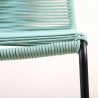Shasta Outdoor Metal and Rope Stackable Dining Chair  In Wasabi Rope  - Set of 2 5