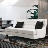 Skyline Sofa In White Bonded Leather - Lifestyle