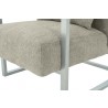 Armen Living Skyline Modern Accent Chair In Gray Linen and Steel Legs 007