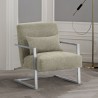 Armen Living Skyline Modern Accent Chair In Gray Linen and Steel Legs 001