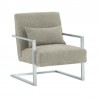 Armen Living Skyline Modern Accent Chair In Gray Linen and Steel Legs 003