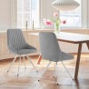 Armen Living Skye Swivel Gray Velvet And Brushed Stainless Steel Dining Room Chairs 01