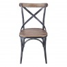 Sloan Industrial Dining Chair in Industrial Grey and Pine Wood - Front