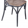 Sloan Industrial Dining Chair in Industrial Grey and Pine Wood - Leg Close-Up