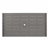 Armen Living Solana Outdoor Rectangular Aluminum Dining Table in Cosmos Grey Finish with Wood- Top View