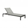 Armen Living Solana Outdoor Dark Grey Aluminum Stacking Chaise Lounge Chair In Light Gray 03