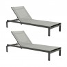 Armen Living Solana Outdoor Dark Grey Aluminum Stacking Chaise Lounge Chair Set of 2 05