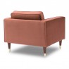 Armen Living Somerset Blush Velvet Mid Century Modern Club Chair Back