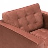 Armen Living Somerset Blush Velvet Mid Century Modern Club Chair Top