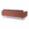 Armen Living Somerset Blush Velvet Mid Century Modern Sofa Back