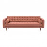 Armen Living Somerset Blush Velvet Mid Century Modern Sofa Front
