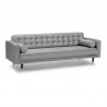 Armen Living Somerset Gray Velvet Mid Century Modern Sofa Side