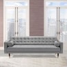 Armen Living Somerset Gray Velvet Mid Century Modern Sofa