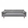 Armen Living Somerset Gray Velvet Mid Century Modern Sofa Front