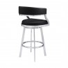 Saturn Contemporary 26" Bar Height Barstool in Black - Back Angled