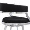 Saturn Contemporary 26" Bar Height Barstool in Black - Back Angled Close-up