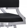 Saturn Contemporary 26" Bar Height Barstool in Black - Seat Close-up