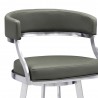 Saturn Contemporary 26" Bar Height Barstool in Grey - Seat Close-up