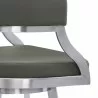 Saturn Contemporary 26" Bar Height Barstool in Grey - Seat Close-up - Saturn Contemporary 26" Bar Height Barstool in Grey - Seat Close-up