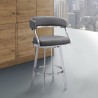 Saturn Contemporary 26" Bar Height Barstool - Grey