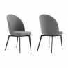 Armen Living Sunny Swivel Gray Fabric And Metal Dining Room Chairs  01 - Armen Living Sunny Swivel Gray Fabric And Metal Dining Room Chairs  01