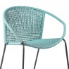 Snack Indoor Outdoor Stackable Steel Dining Chair with Wasabi Rope - Set of 2 4