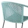Snack Indoor Outdoor Stackable Steel Dining Chair with Wasabi Rope - Set of 2 6