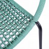 Snack Indoor Outdoor Stackable Steel Dining Chair with Wasabi Rope - Set of 2 5