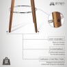 Armen Living Sonia Swivel Faux Leather and Walnut Wood Bar Stool