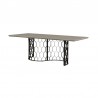 Armen Living Solange Concrete and Black Metal Rectangular Dining Table In Natural 01
