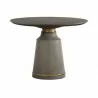 Pinni Gray Concrete Round Dining Table with Bronze Painted Accent 01 - Pinni Gray Concrete Round Dining Table with Bronze Painted Accent 01