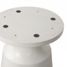 Pinni White Concrete Round Dining Table with Bronze Painted Accent 07