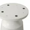 Pinni White Concrete Round Dining Table with Bronze Painted Accent 07 - Pinni White Concrete Round Dining Table with Bronze Painted Accent 07