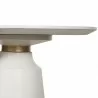 Pinni White Concrete Round Dining Table with Bronze Painted Accent 06 - Pinni White Concrete Round Dining Table with Bronze Painted Accent 06