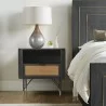 Armen Living Saratoga Nightstand in Black Acacia with Rattan 01 - Armen Living Saratoga Nightstand in Black Acacia with Rattan 01