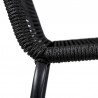 Armen Living Shasta Outdoor Metal and Rope Stackable Counter Stool - Black Close View