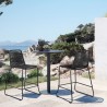 Armen Living Shasta Outdoor Metal and Rope Stackable Counter Stool - Set of 2